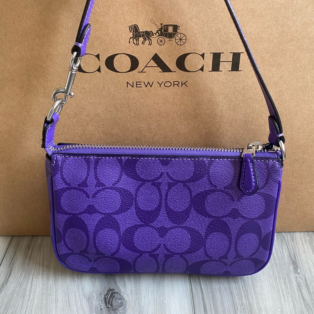 Coach Nolita 19 In Signature Canvas Purple - Picture 2 of 8